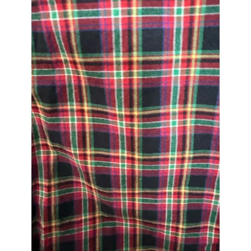 Ralph Lauren Youth Large Plaid Button Down Shirt 100% Cotton Preppy Holiday Phot